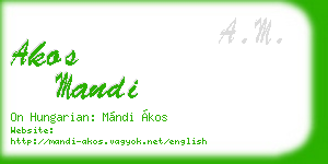 akos mandi business card